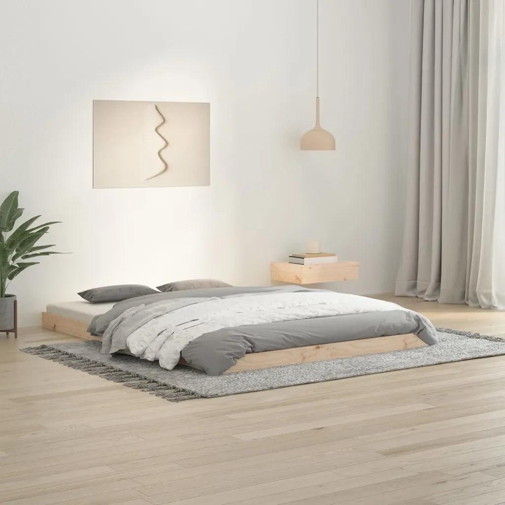 Giroletto-Struttura Letto 135x190 cm Double in Legno Massello di Pino