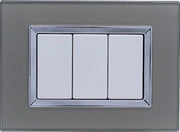 Placca Vetro Plex Elegance Titanio 3M 503 Compatibile Matix
