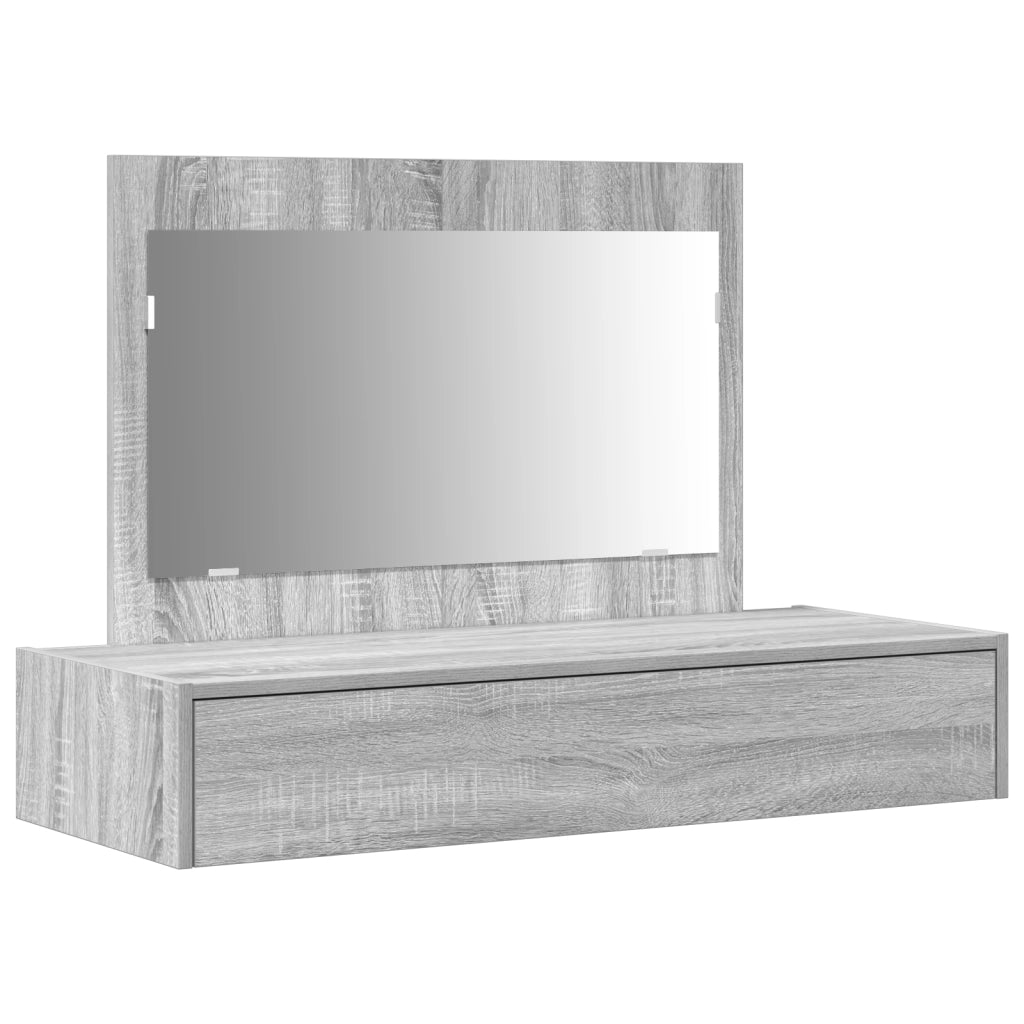 Tavolo da Toeletta Muro-Montato Grigio Sonoma 100x40x70 cm