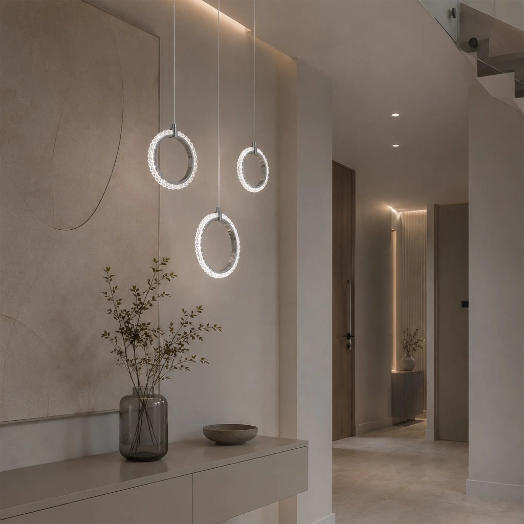 Lampada A Sospensione A Led Lhj126-w Cromo