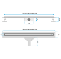 Scarico Lineare Rea Neox Slim Pro Nickiel Brush 50