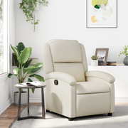 Divano Sedia-Poltrona reclinabile in Similpelle Crema 516485