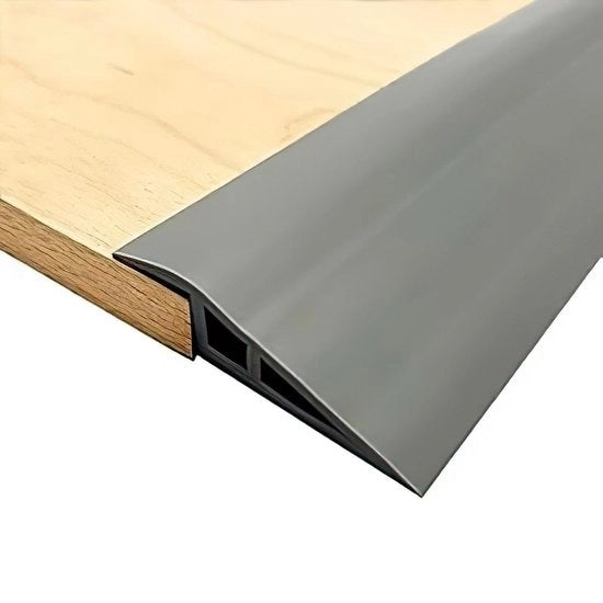 Striscia di copertura autoadesiva da 1 metro, profilo di transizione per pavimento, profilo di transizione autoadesivo per PVC, per transizioni di 15 mm di altezza, per lamina, tappeto, parquet (nero)