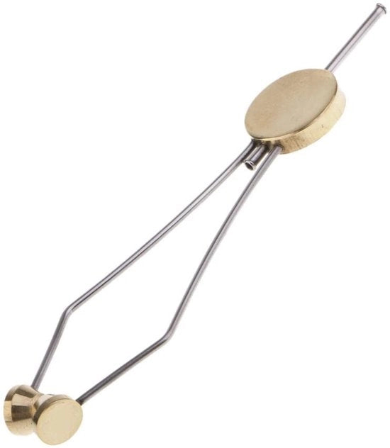 Supporto per filo a vista ceramico - Attrezzo per legatura di insetti - Supporto per spola - Acciaio inossidabile - 10,5 cm - Piastra antiscivolo per pollice
