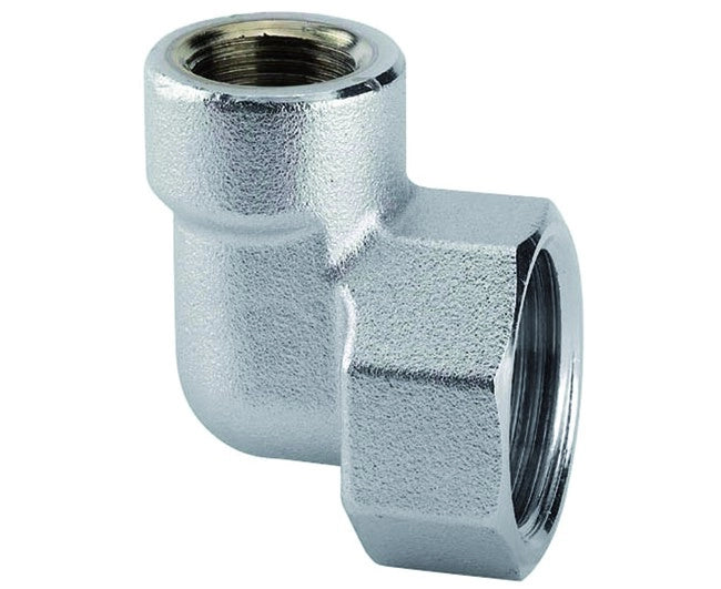 TAPPO DI TESTA FEMMINA A SQUADRO IN OTTONE CROMATO CON ATTACCO SFIATO 3/4x3/8   ARTECLIMA S.R.L.