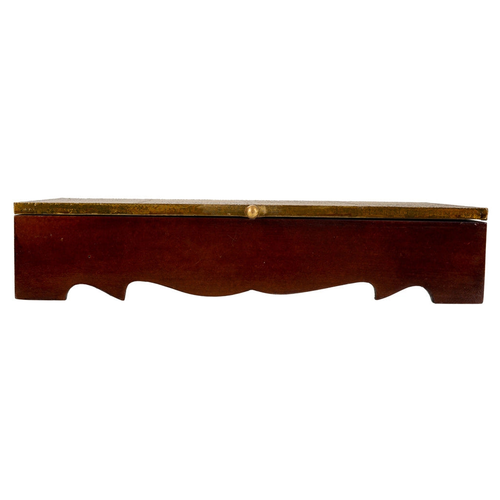 Portagioie in legno e metallo marrone 33x20,5x7h