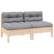 Divano da Giardino a 2 Posti con Cuscini Grigi Massello di Pinocod mxl 94748