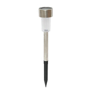 Lampada solare LED in acciaio inox, 6500K, altezza 30cm