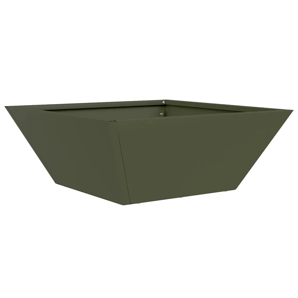 Vaso da giardino-Fioriera Esterno-Contenitore per Piante Verde oliva 40 x 40 x 15 cm