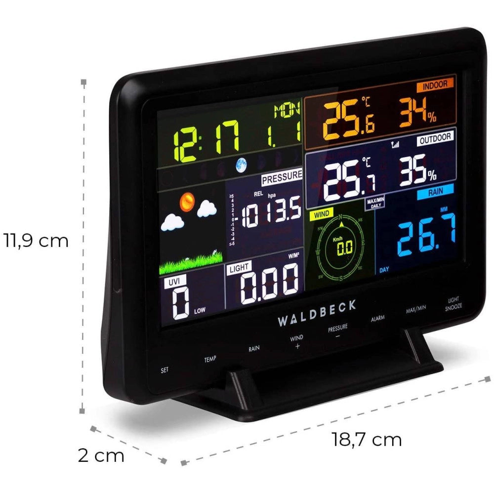 Trade Shop - Stazione Meteo Barometrica Professionale Con Data Ora Radiocontrollata Wifi App -