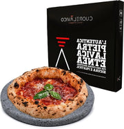 Piatto refrattario per pizza in lava - diametro 35 cm - gas, elettrico e barbecue - pietra per pizza italiana