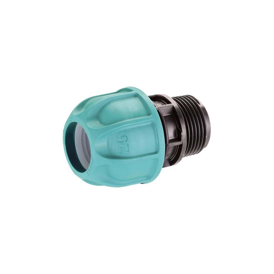 RACCORDO IRRIGAZIONE 25 MM PER TUBO CON FILETTO 1 POLLICE MASCHIO CLABER