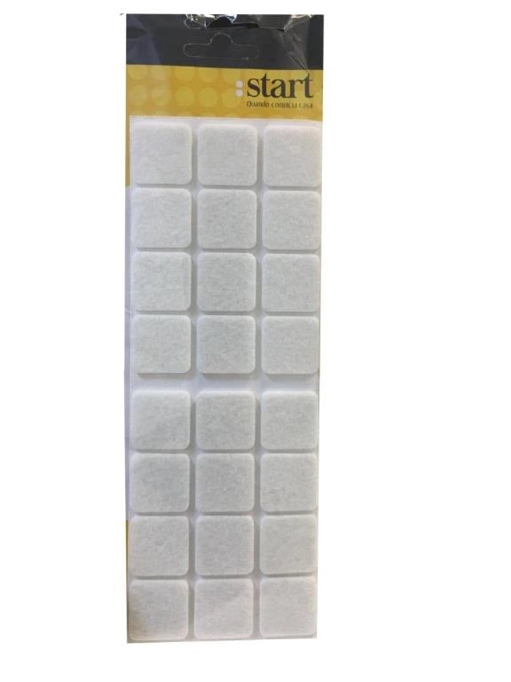 FELTRINI SEDIE ADESIVI 28x28mm 20pezzi BIANCO 21Q28B MGM