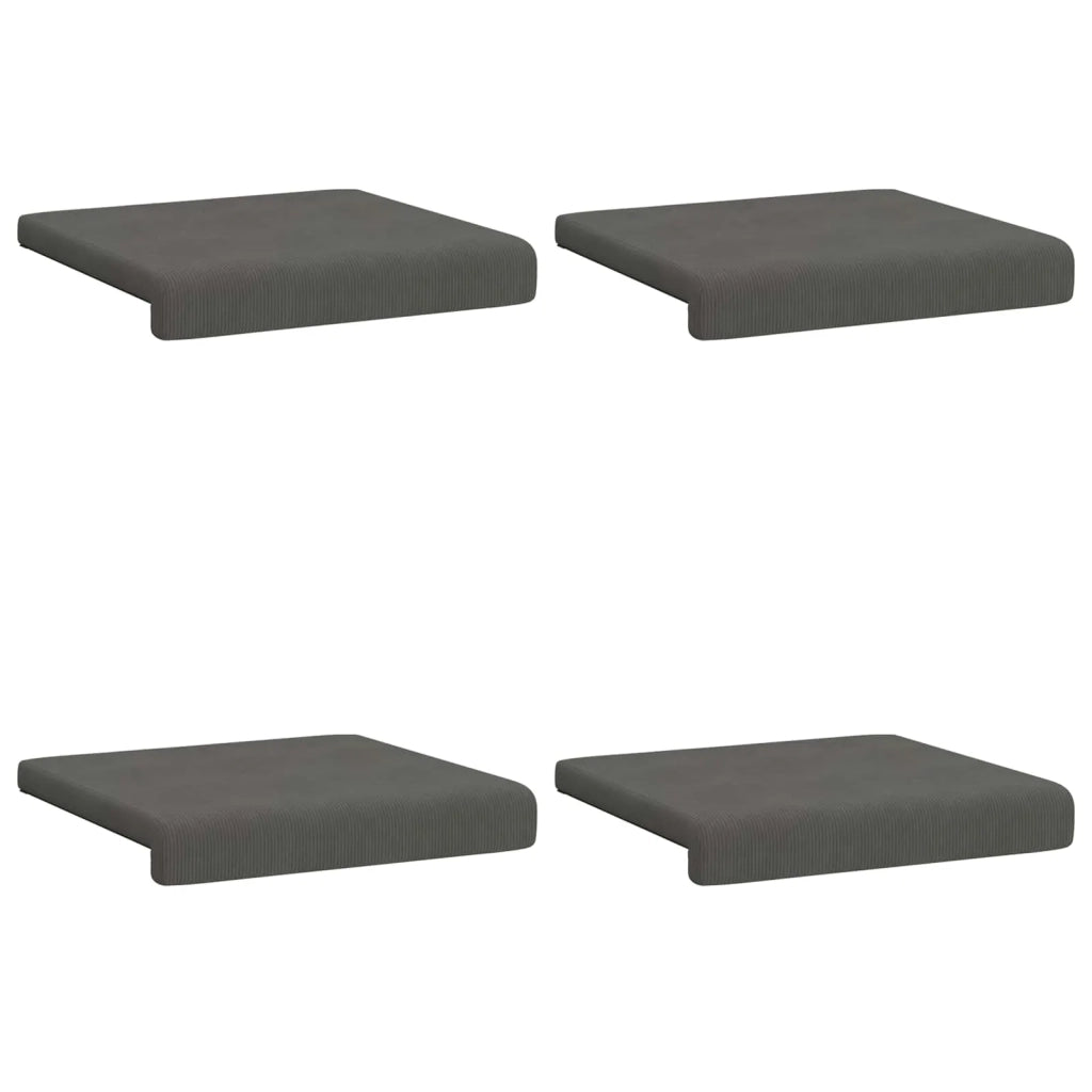 Cuscino per panchina 4 pcs corduroy Grigio Scuro 42043136