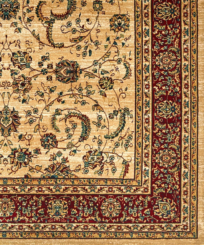 Tappeto KAZAKH 2155 oro e rosso cm.70x240 stile orientale persiano alta qualità con effetto lucente