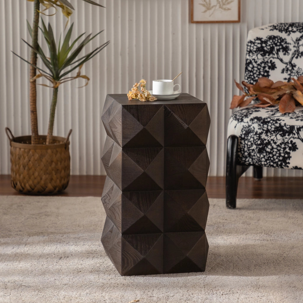 TAVOLINO RETRÒ H 60 cm Legno massello e MDF Marrone senza montaggio