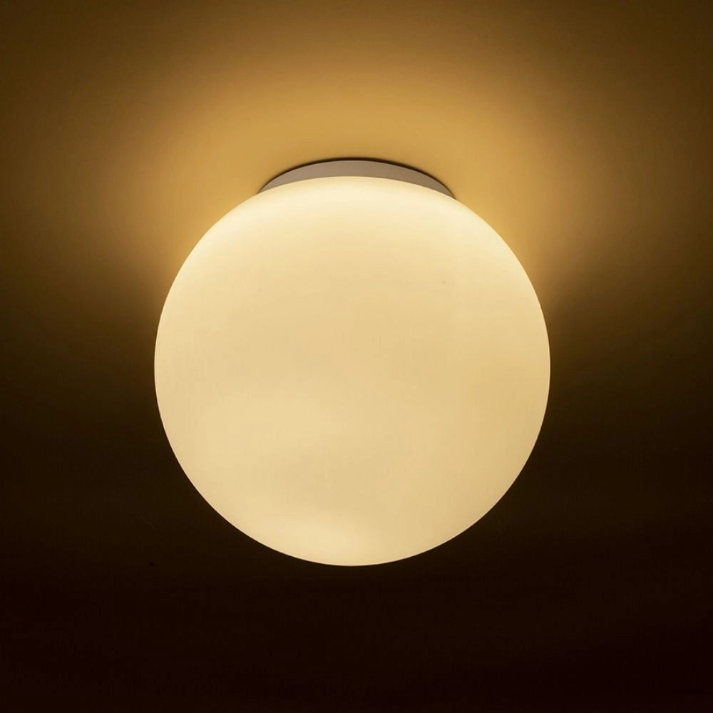Lampadario BOLLY 26 da soffitto  vetro opalino/cromo 230V E27 15W IP44