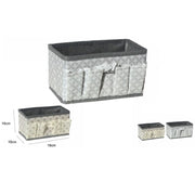 Trade Shop - Portaoggetti In Tessuto Organizer Contenitore Scatola 5 Tasche 18x10x10cm 53032a -