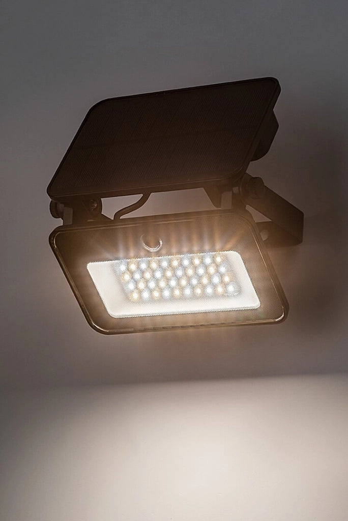 Faretto solare LED 6W PIR CCT IP65 nero Tarcal Rabalux