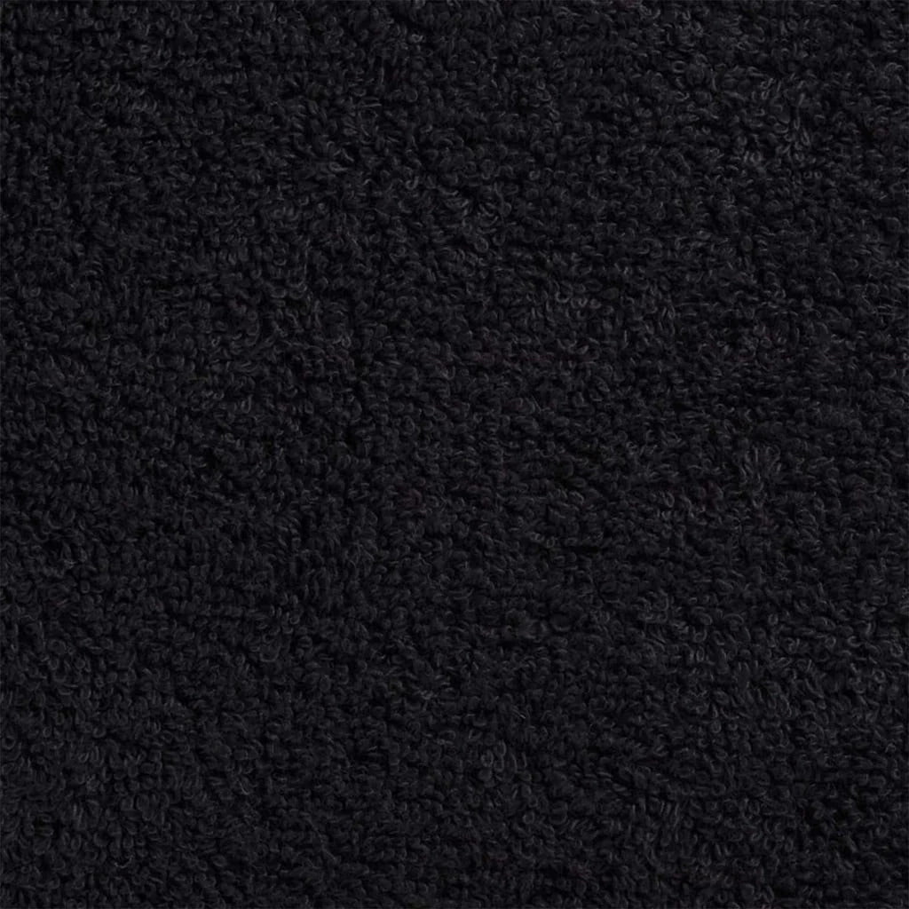 vidaXL Panni per il viso SOLUND 10 pcs Nero Cotone