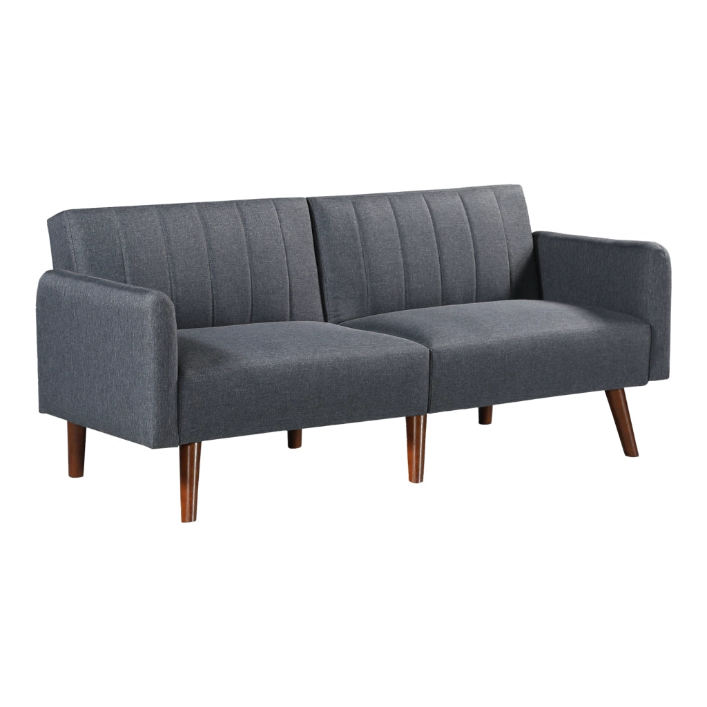 Divano Letto Malå Reclinabile con Zona di Riposo 89x157 cm - Grigio [en.casa]