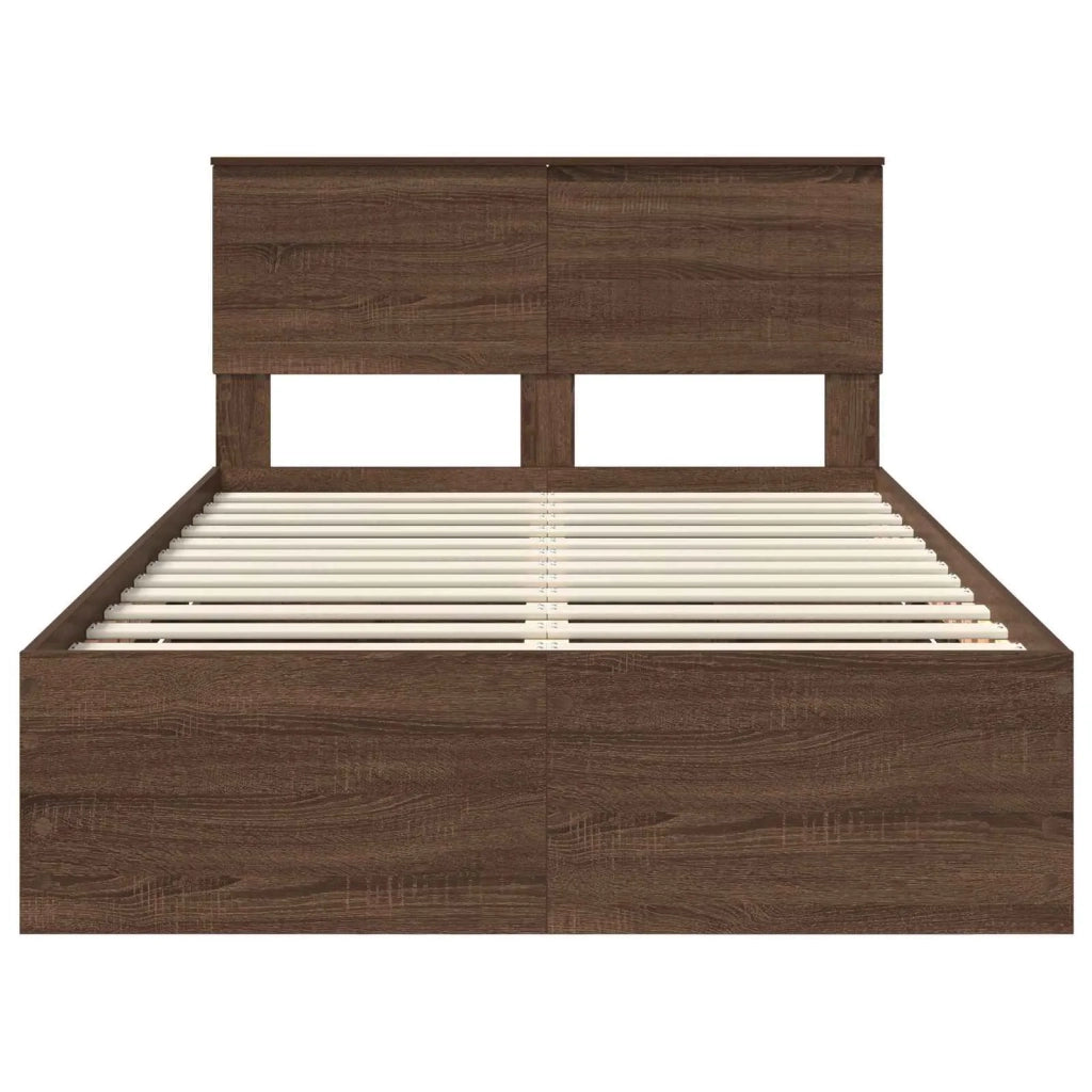 Struttura del letto con cassetto Rovere Marrone 120 x 190 cm