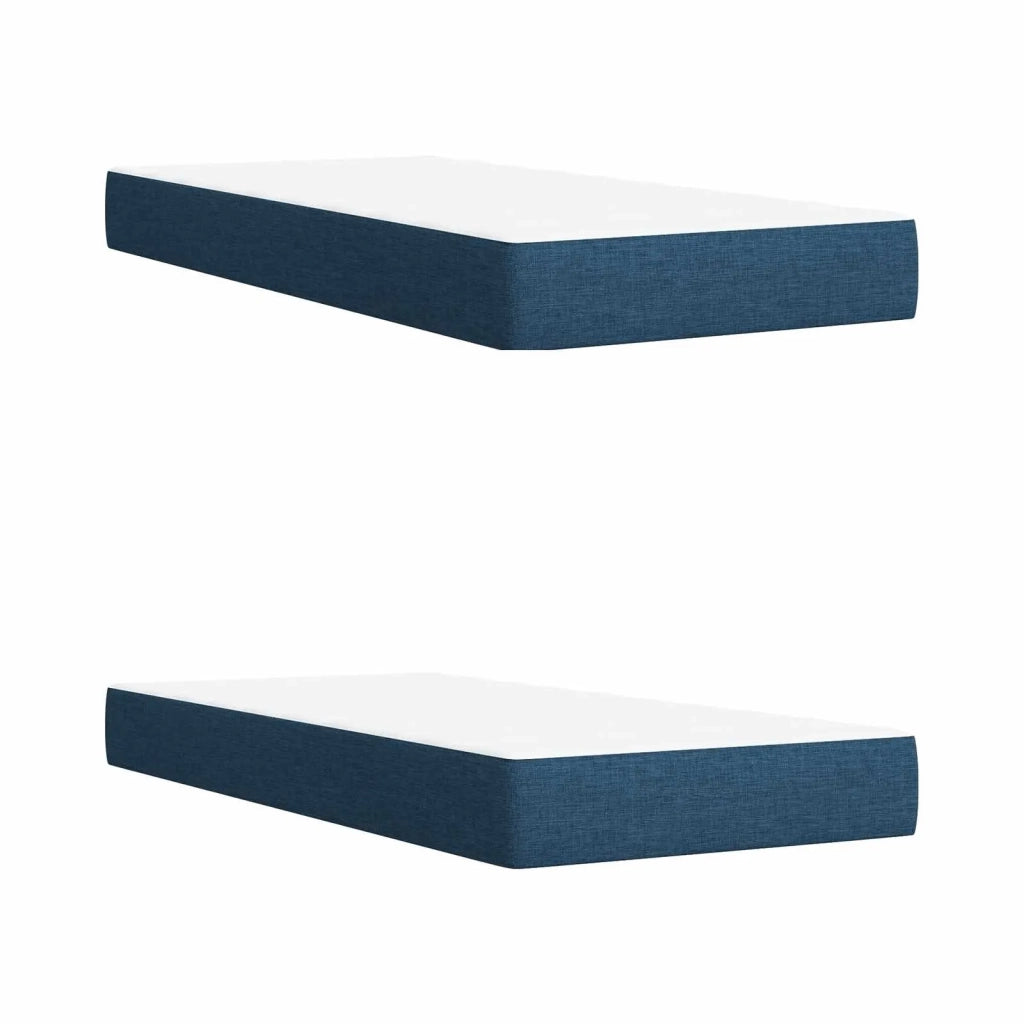 Letto con Contenitore con testiera Blu 180 x 200 cm Tessuto 3459806