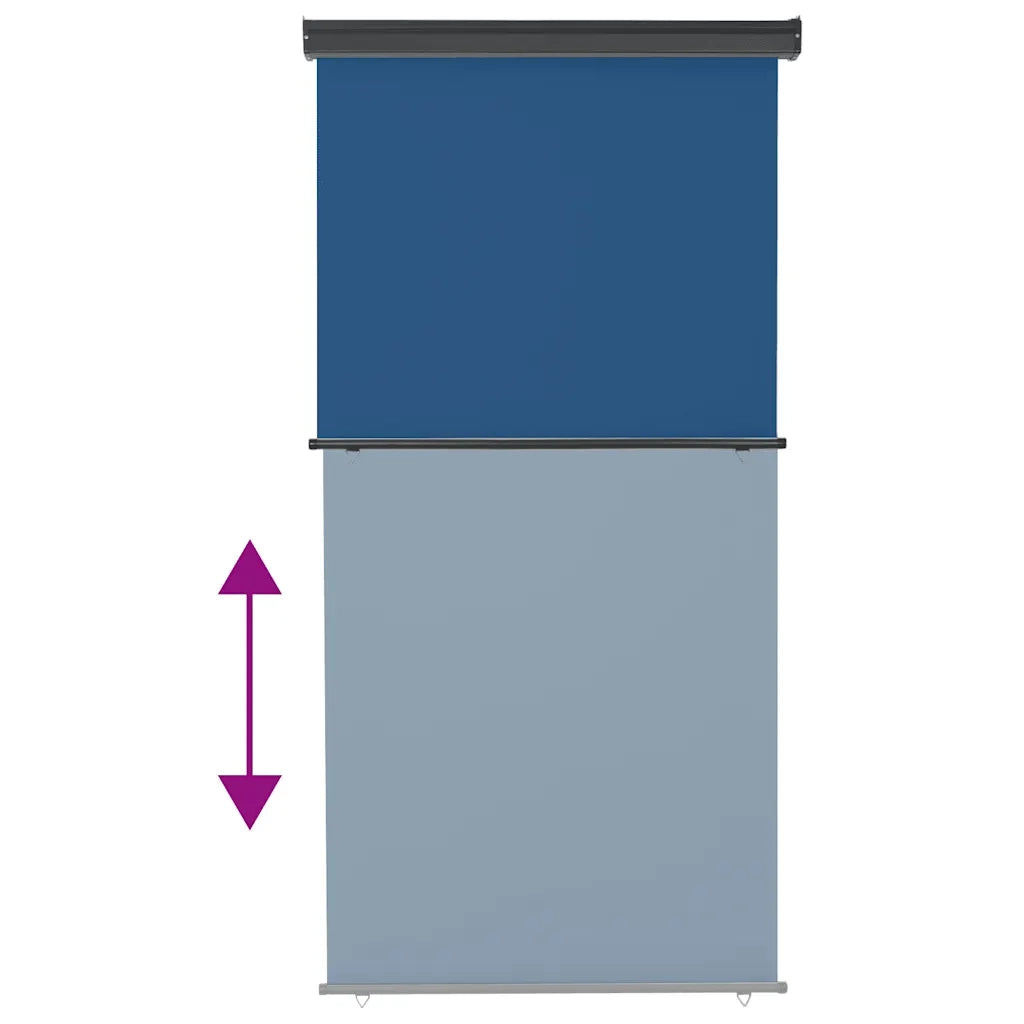 Tendalino Laterale per Balcone-Tenda da Sole Laterale per Patio 125x250 cm Blu