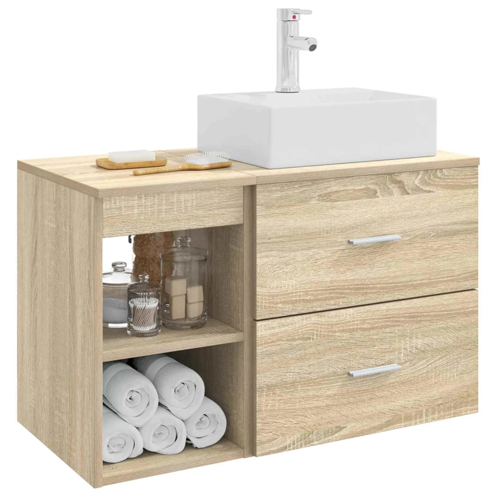 Set di mobili per il bagno 2 pcs Rovere Sonoma 3403890