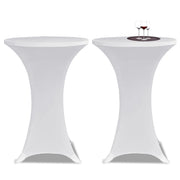 Copritavolo ?60 cm Bianco Tessuto elasticizzato 2 pezzicod mxl 71217