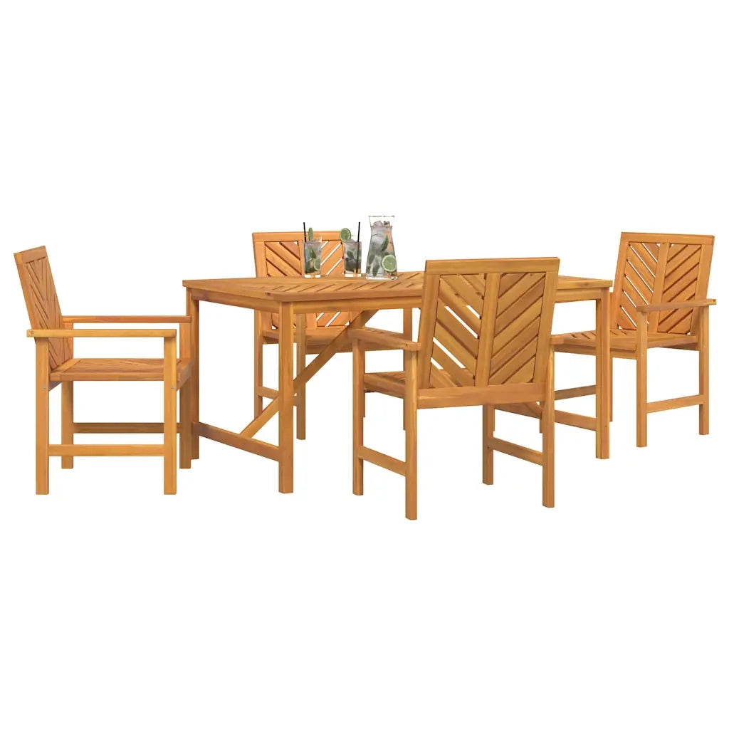 Set da Pranzo per Giardino 5 pcs Marrone 3154106