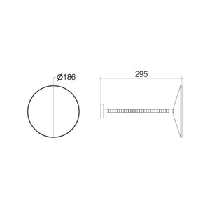 Lineabeta - Specchio ingranditore 5X orientabile a parete Mevedo