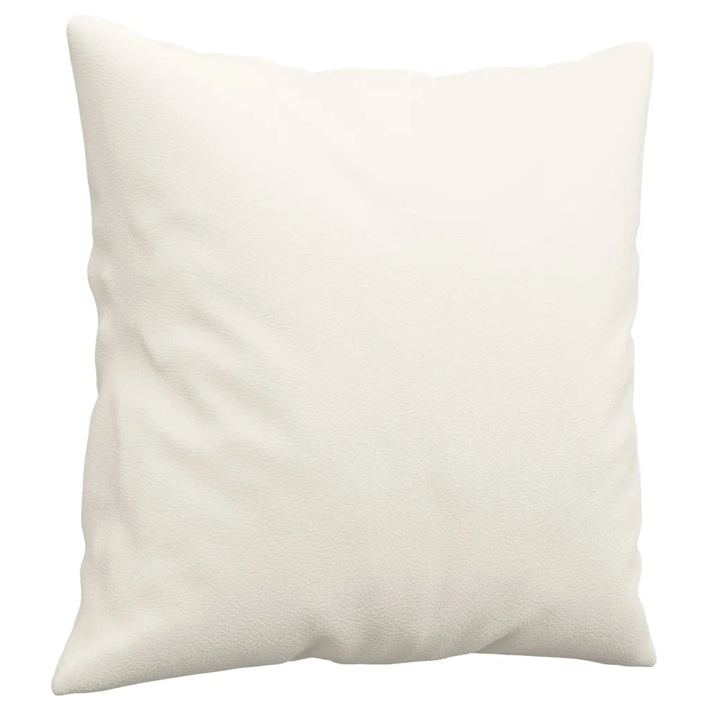 Cuscini Decorativi 2 pz Crema 40x40 cm in Similpelle CFW1258007