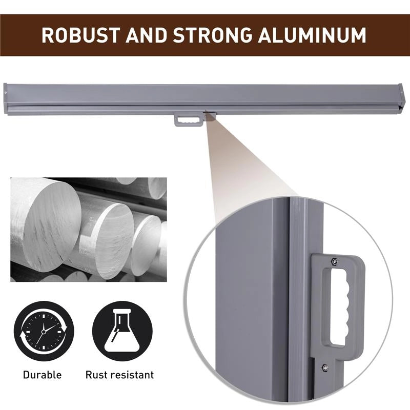 TENDA DA SOLE LATERALE E AVVOLGIBILE 3 X 1.6 MT IN COLORE GRIGIO