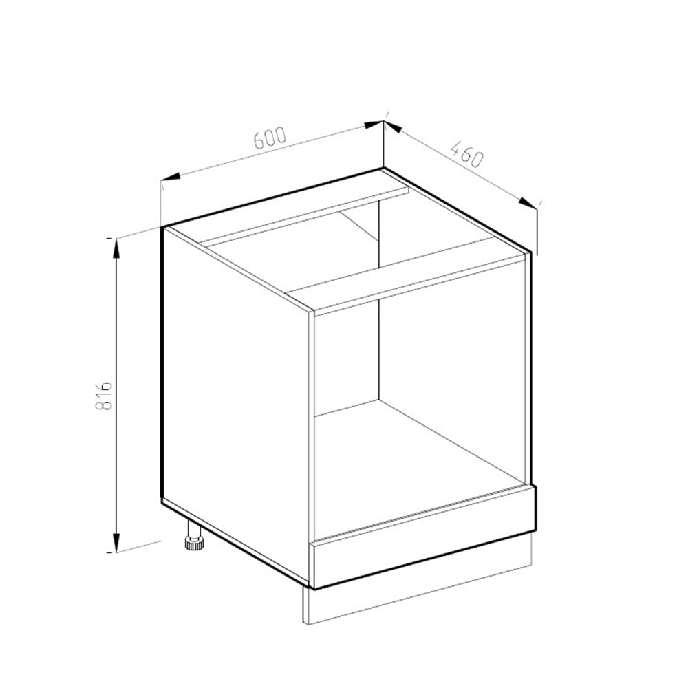 Mobile per forno da incasso R-Line Sonoma/Bianco 60 cm, PL Rovere Vicco