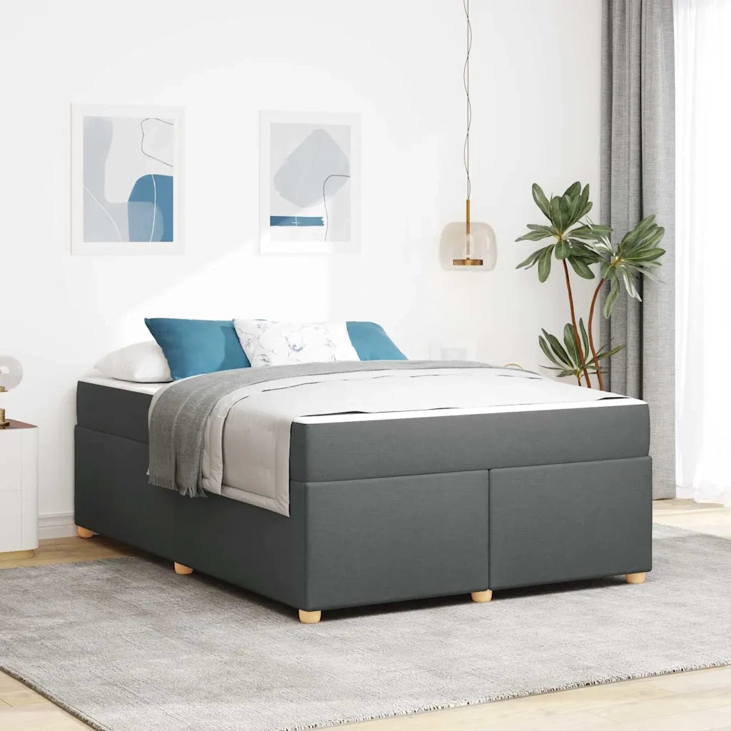 Struttura del letto Grigio scuro 140 x 200 cm Tessuto 3399357