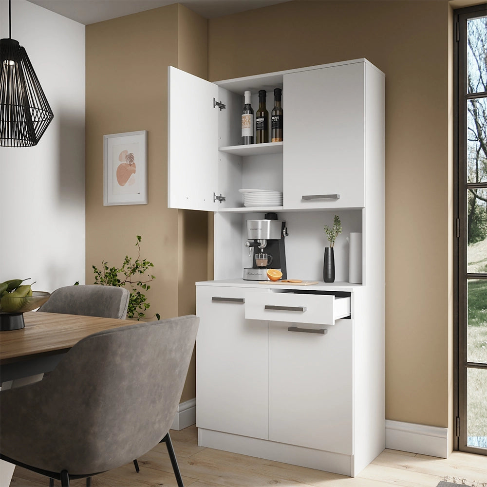 Vicco Buffet da cucina Bianco 83.6 x 188.5 cm con 4 porte e 1 cassetto