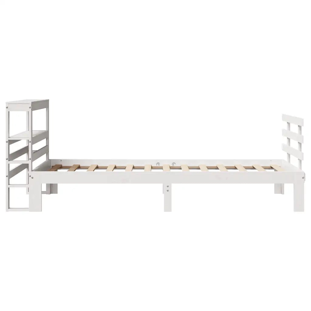 vidaXL Giroletto con Testiera senza Materasso Bianco 90x190 cm
