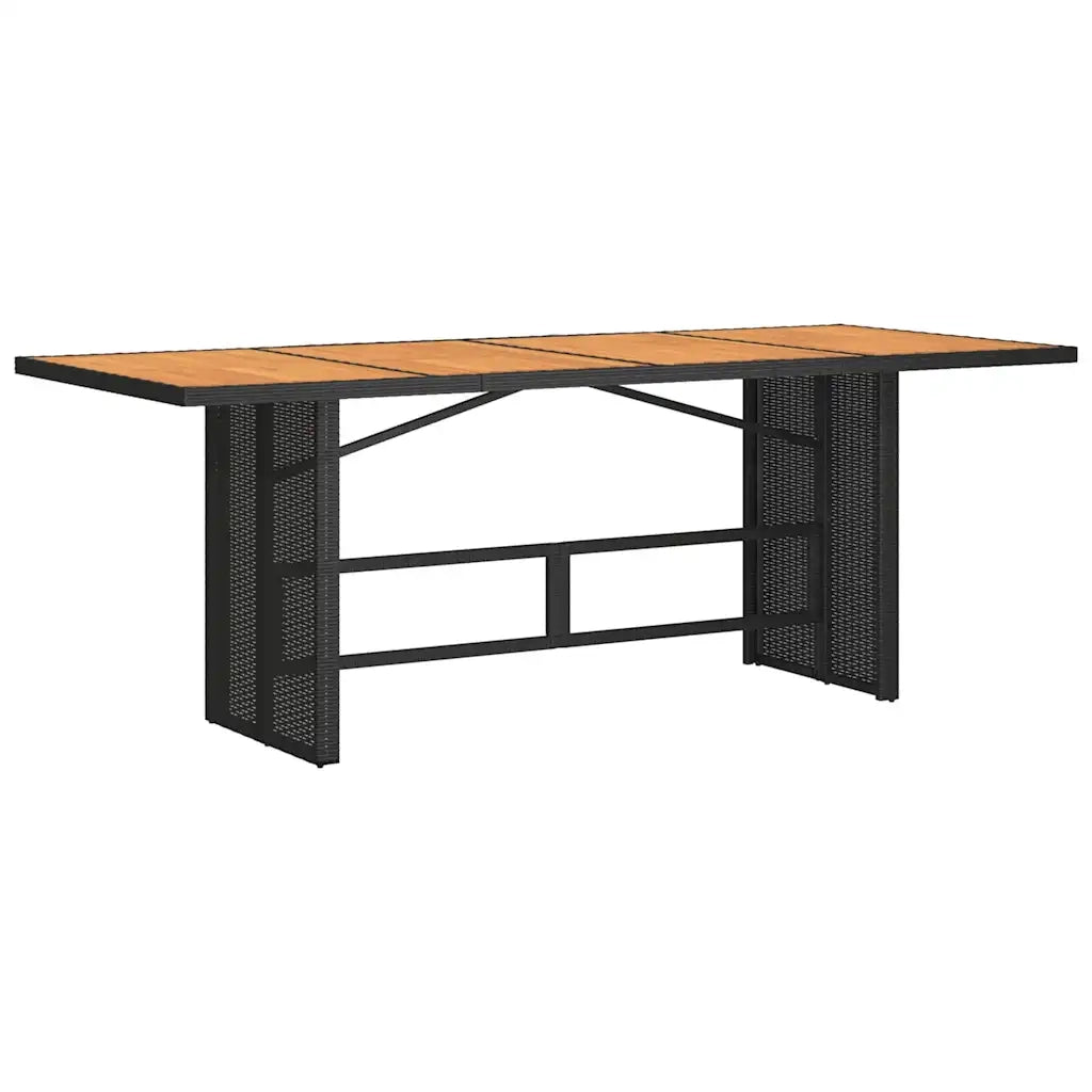 Set da Pranzo da Giardino 9 pz con Cuscini Nero in Polyrattan 3212935