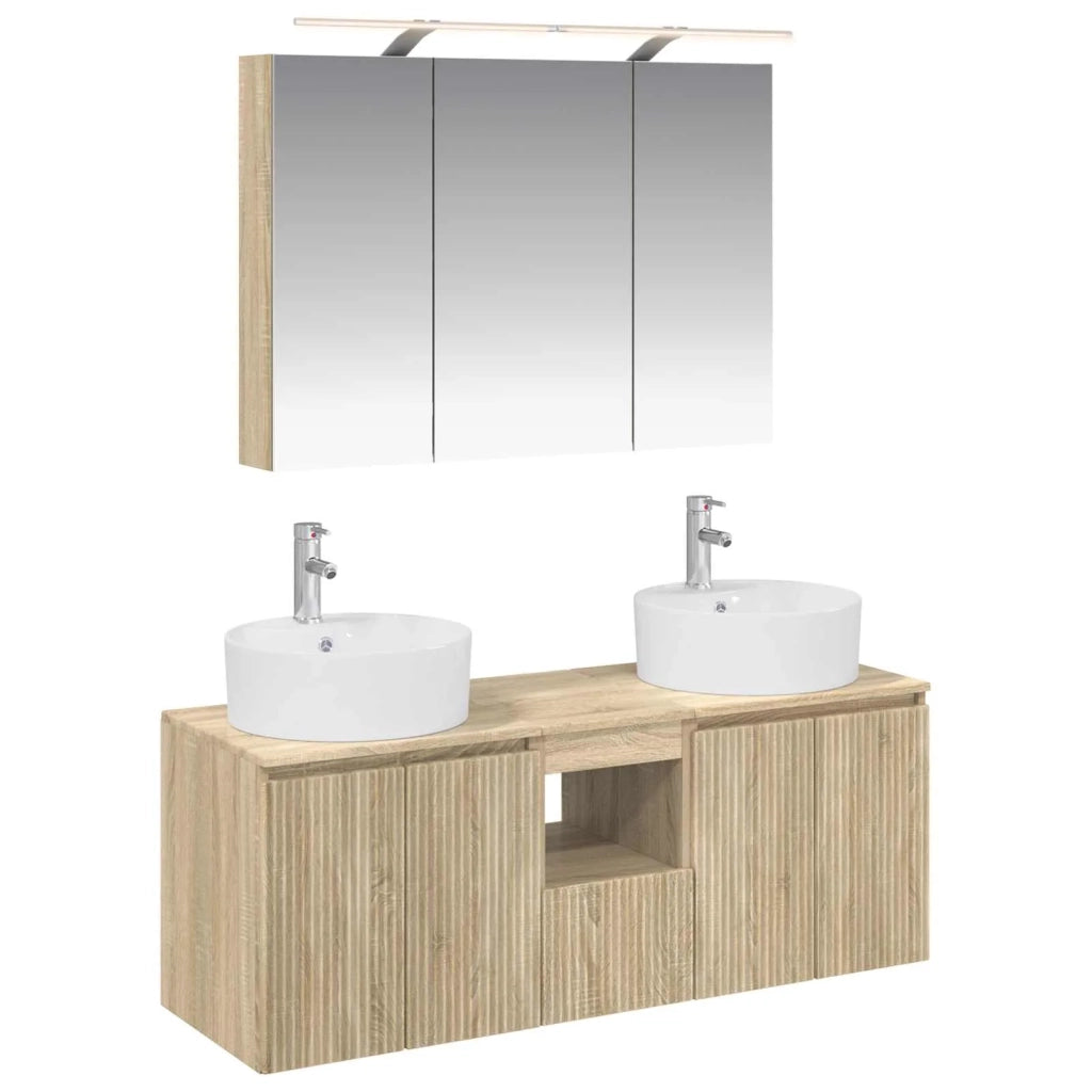 Set di Armadi da Bagno 4 pcs Rovere Sonoma Legno ingegnerizzato 3406457