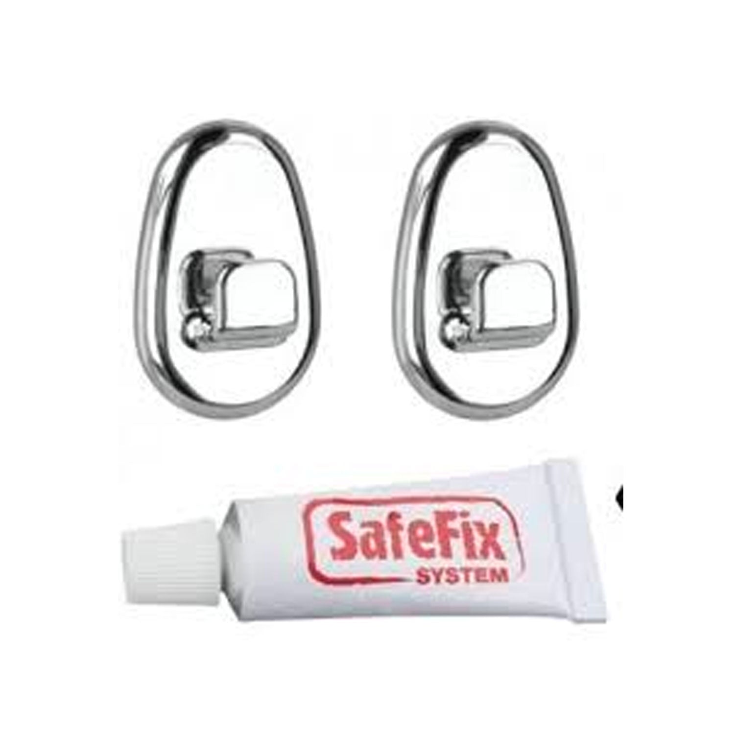 SET 2 GANCI CROMATI + COLLA EXTRA FORTE SAFE FIX