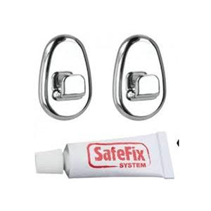 SET 2 GANCI CROMATI + COLLA EXTRA FORTE SAFE FIX