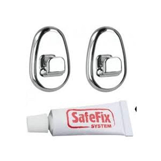 SET 2 GANCI CROMATI + COLLA EXTRA FORTE SAFE FIX