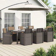 Set da Pranzo per Giardino 9 pcs Grigio chiaro e Tortora PP 3430101