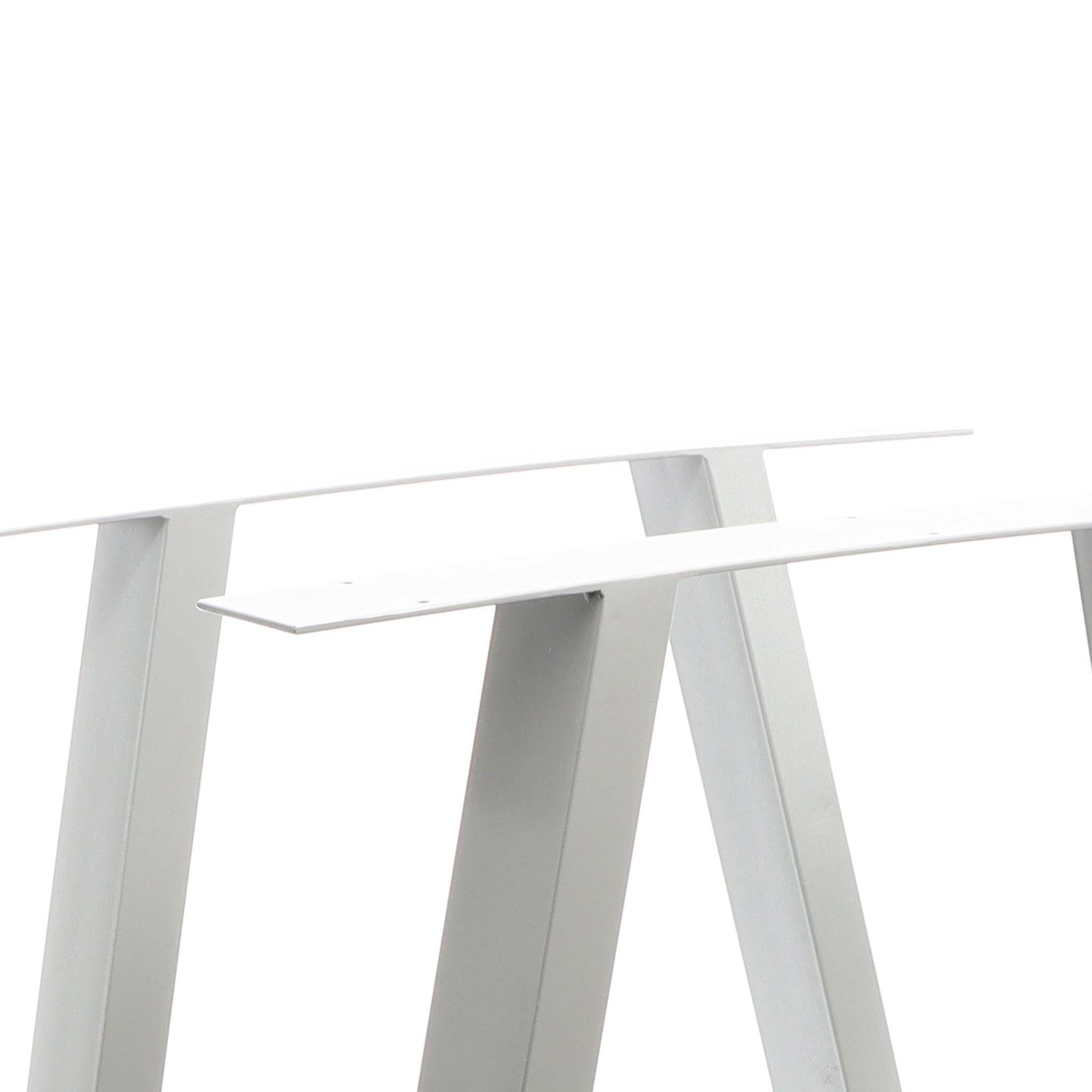 Set 2 gambe per tavolo a forma di A 70x72 cm stile industriale grigio