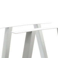 Set 2 gambe per tavolo a forma di A 70x72 cm stile industriale grigio