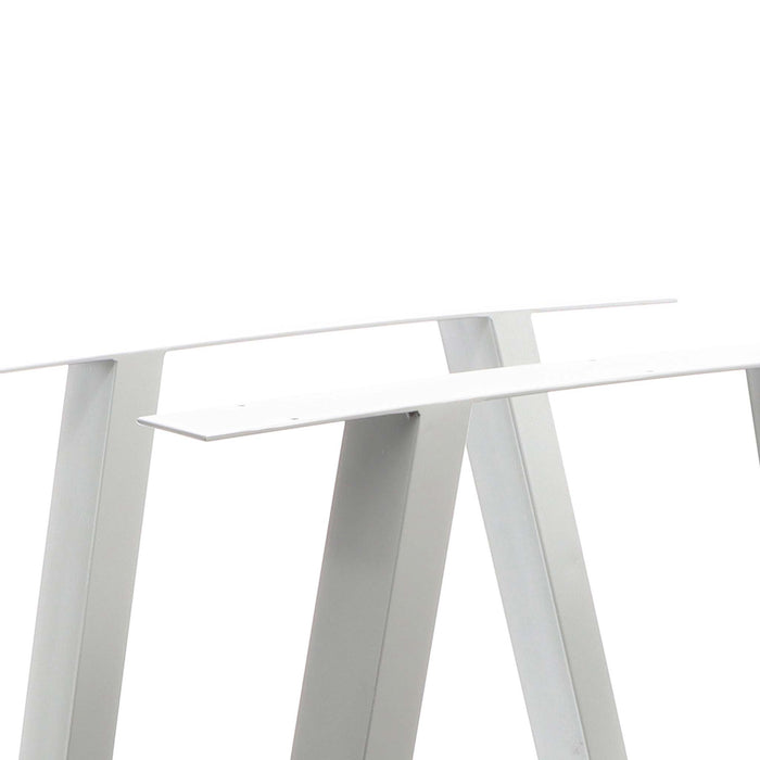 Set 2 gambe per tavolo a forma di A 70x72 cm stile industriale grigio