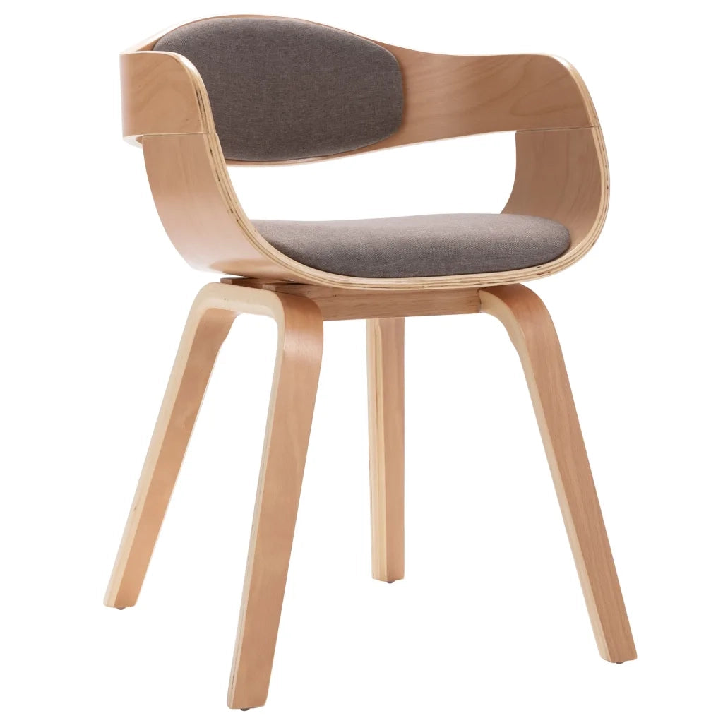 Sedie da Pranzo 6 pz Grigie in Legno Piegato e Tessuto Talpa 3054823