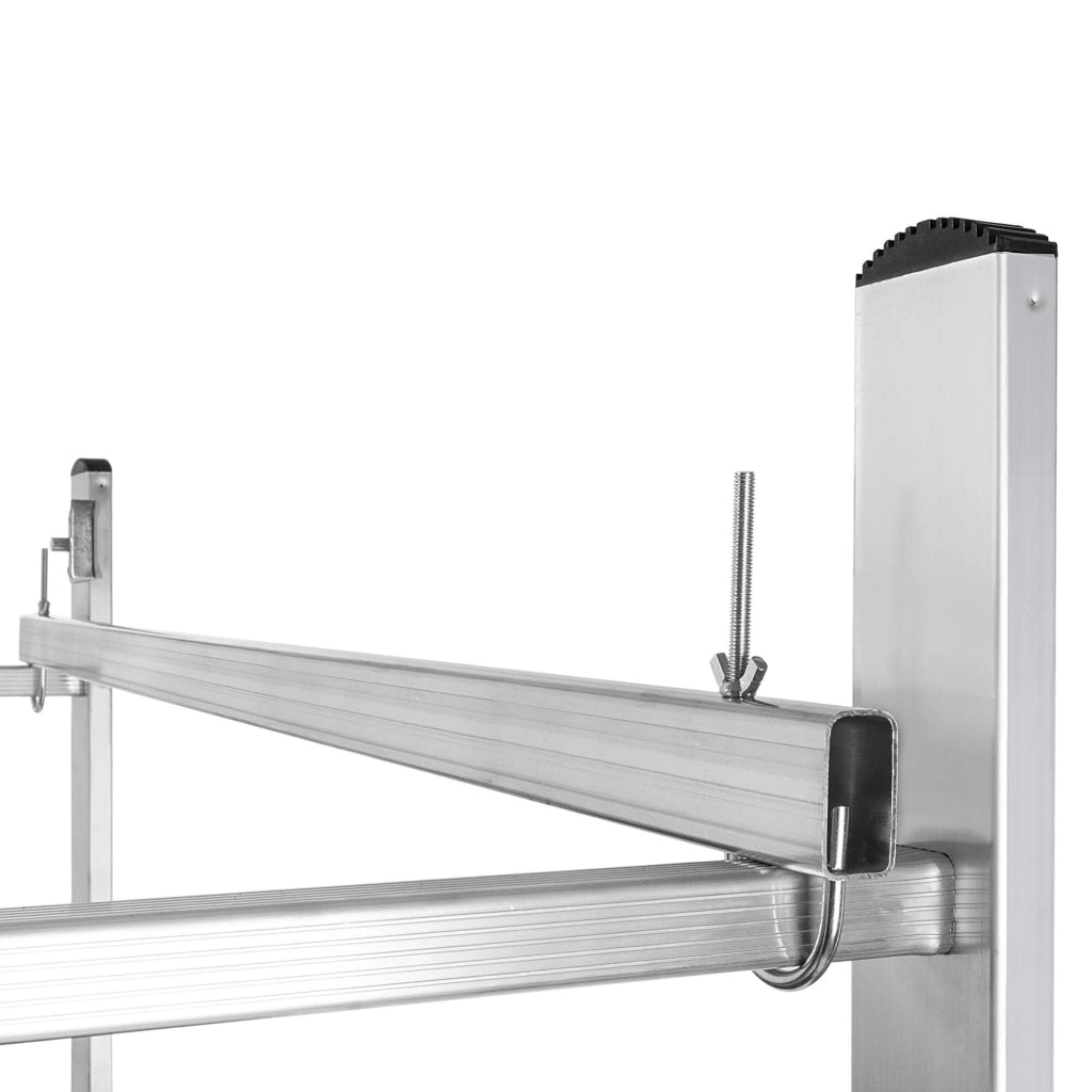 KADAX Mini Ponteggio in Alluminio 2x7 Gradini Piattaforma di Lavoro Pieghevole Scala 3 in 1