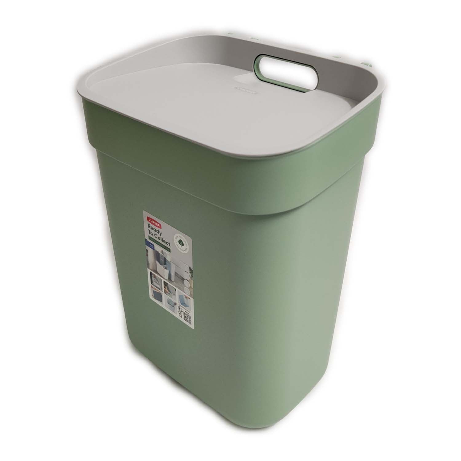 PATTUMIERA CURVER READY VERDE / GRIGIO LT. 10 CON FERMA BUSTA